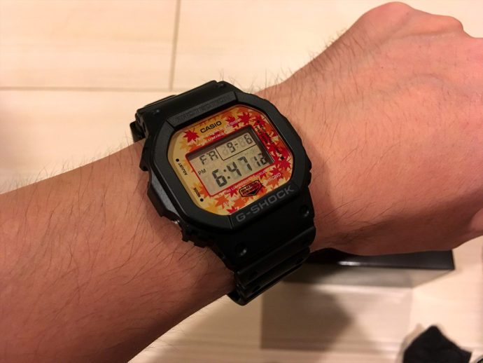 G-SHOCK DW-5600TAL-1JR 装着の様子