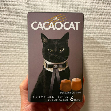 パッケージに黒猫が描かれたアイス「CACAOCAT」を食べてみた